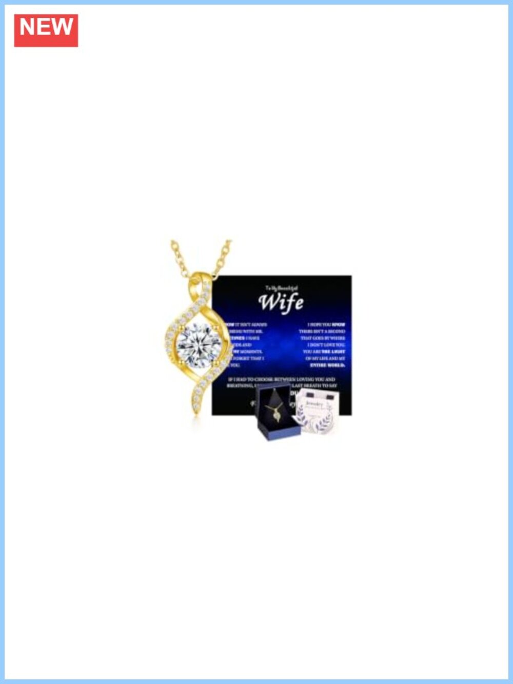 925 Sterling Silver 18K Gold Filled Infinity Pendant Necklace 2CT Moissanite